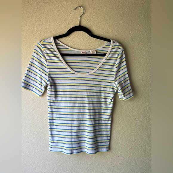 Levi’s Striped Short Sleeve Top - Picture 1 of 4